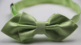 Mens Lime Diamond Shaped Checkered Bow Tie