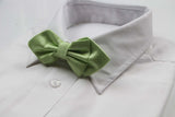 Mens Lime Diamond Shaped Checkered Bow Tie