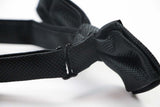 Mens Black Diamond Shaped Checkered Bow Tie