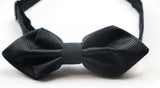 Mens Black Diamond Shaped Checkered Bow Tie