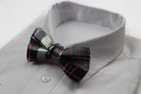 Mens Black & White Colourful Stripe Patterned Bow Tie