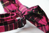 Mens Pink Tarten Patterned Bow Tie With Tinsel