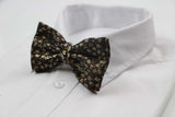 Mens Brown Floral Patterned Bow Tie