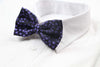 Mens Purple Floral Patterned Bow Tie