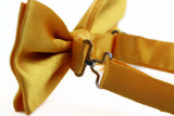 Mens Warm Yellow Solid Plain Colour Bow Tie