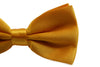 Mens Warm Yellow Solid Plain Colour Bow Tie