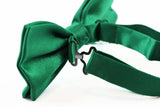 Mens Green Solid Plain Colour Bow Tie