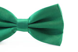 Mens Green Solid Plain Colour Bow Tie