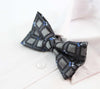 Mens Charcoal Patterned Bow Tie