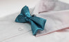 Mens Light Blue Sparkly Glitter Patterned Bow Tie