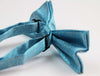 Mens Light Blue Sparkly Glitter Patterned Bow Tie