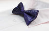 Mens Dark Purple Sparkly Glitter Patterned Bow Tie