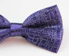 Mens Dark Purple Sparkly Glitter Patterned Bow Tie