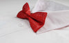 Mens Red Sparkly Glitter Patterned Bow Tie
