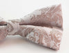 Mens Light Grey Patterned Bow Tie