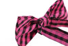 Mens Pink & Black Checkered Patterned Bow Tie