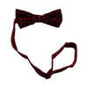 Mens Red & Black Checkered Patterned Bow Tie