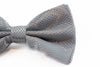 Mens Silver Disco Shine Checkered Patterned Bow Tie