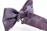Mens Lavender Disco Shine Checkered Patterned Bow Tie