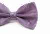 Mens Lavender Disco Shine Checkered Patterned Bow Tie