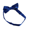 Mens Navy Disco Shine Checkered Patterned Bow Tie