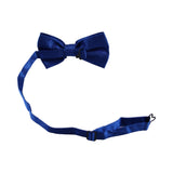 Mens Navy Disco Shine Checkered Patterned Bow Tie