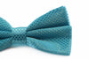 Mens Sky Blue Disco Shine Checkered Patterned Bow Tie