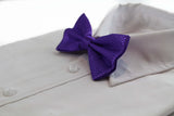 Mens Purple Disco Shine Checkered Patterned Bow Tie