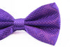 Mens Purple Disco Shine Checkered Patterned Bow Tie