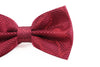 Mens Maroon Disco Shine Checkered Patterned Bow Tie