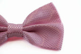 Mens Baby Pink Disco Shine Checkered Patterned Bow Tie