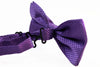 Mens Light Purple Disco Shine Checkered Patterned Bow Tie