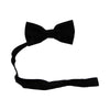 Mens Black Velvet Plain Colour Bow Tie