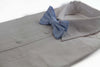 Mens Light Blue Preppy Anchor Patterned Cotton Bow Tie