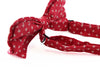 Mens Red With White Star Patterned Cotton Bow Tie