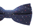 Mens Navy Multicoloured Star Cotton Bow Tie