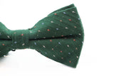 Mens Green Multicoloured Star Cotton Bow Tie