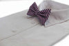 Mens Pink Striped Patterned Cotton Bow Tie