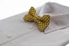 Mens Yellow, Red & Navy Flower Pattern Bow Tie