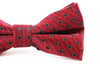 Mens Dark Red & Black Polka Dot Pattern Bow Tie