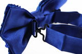 Mens Royal Blue Sequin Patterned Bow Tie