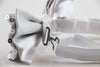 Mens White Sequin Patterned Bow Tie