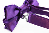 Mens Purple Sequin Patterned Bow Tie