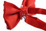 Mens Red Sequin Patterned Bow Tie