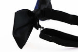Mens Navy Two Tone Layered Bow Tie
