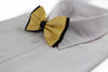 Mens Yellow Gold Two Tone Layered Bow Tie