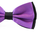 Mens Purple Two Tone Layered Bow Tie