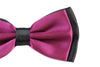 Mens Burgundy Two Tone Layered Bow Tie