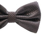 Mens Dark Brown Plain Coloured Large Patterned Checkered Bow Tie