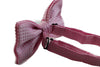 Mens Light Pink Polka Dot Patterned Bow Tie